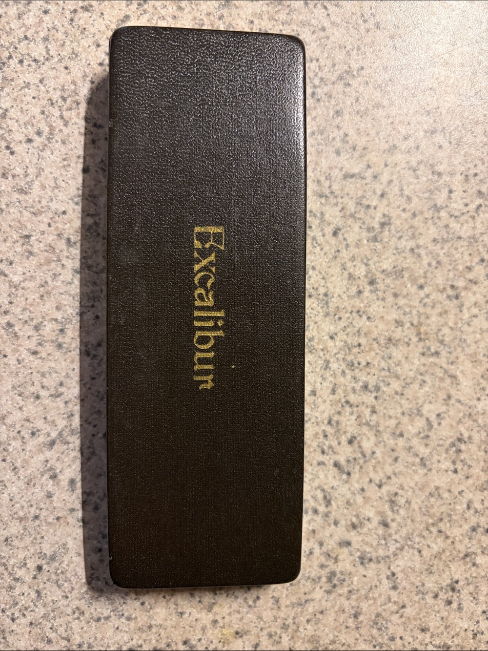 Excalibur Brown ball point pen and automatic pencil set in pool Case